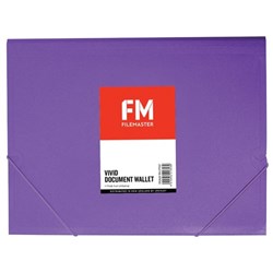FM Vivid Document Wallet A4 Purple Passion