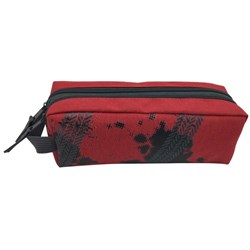 Rectangular Pencil Case 220x80mm Tyre Track Red