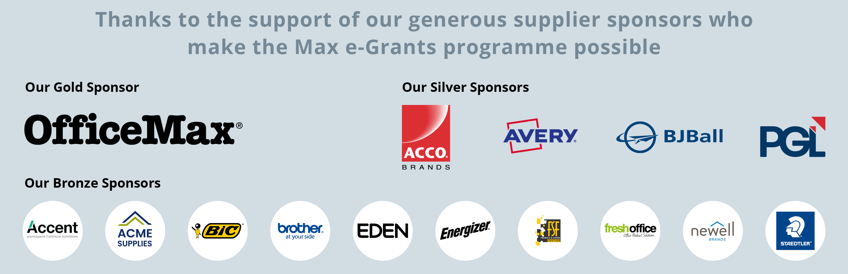 Max e-Grants Sponsors 2023