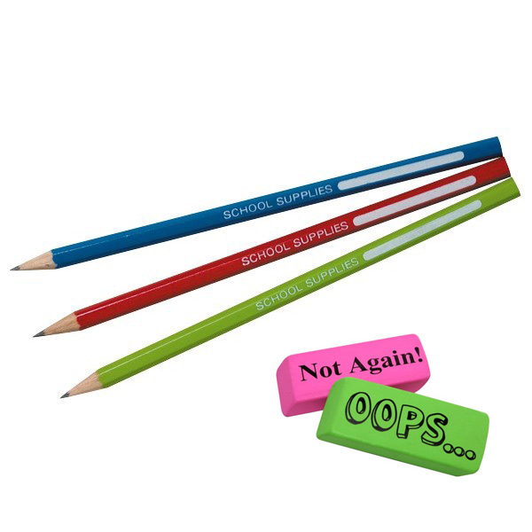 Pencils, Sharpeners & Erasers