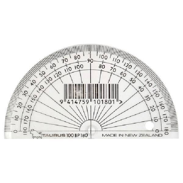 protractor 180 degrees 10cm wide drafting supplies stencils