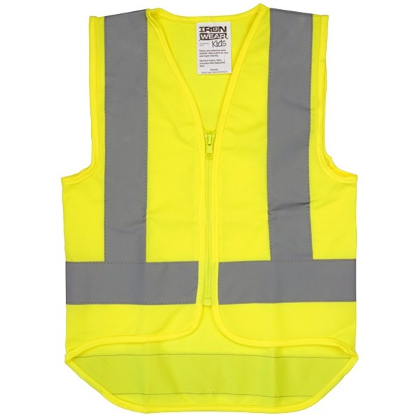 Kids Hi Vis Safety Vest Age 8 12 Yellow OfficeMax MySchool