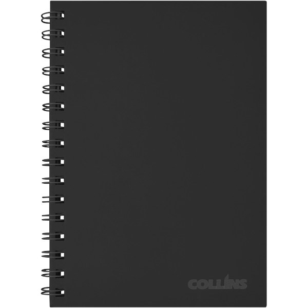 Collins A5 Hardcover Spiral Notebook Black 200 Pages OfficeMax MySchool