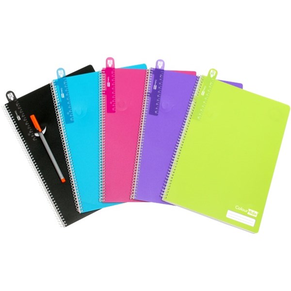 ColourHide A4 Notebook Assorted Colours 120 Pages OfficeMax MySchool