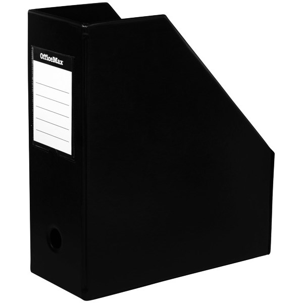 OfficeMax PVC Magazine File Holder Large Black OfficeMax MySchool
