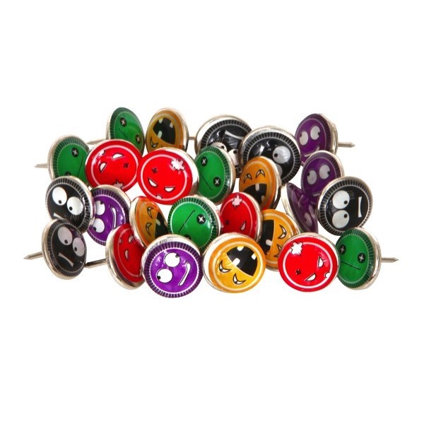 Esselte Novelty Push Pins Emoticons 2.0, Pack of 25 OfficeMax MySchool