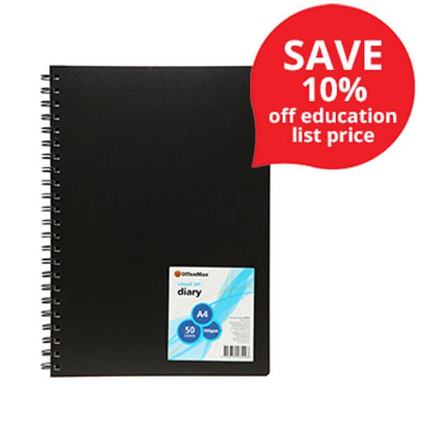 OfficeMax A4 Spiral Visual Diary 50 Leaves OfficeMax MySchool