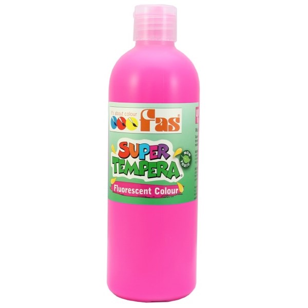 Fas Super Tempera Poster Paint 500ml Fluoro Pink OfficeMax MySchool