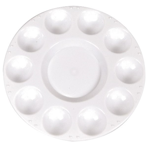 Round Paint Palette With Lid 10 Well OfficeMax MySchool