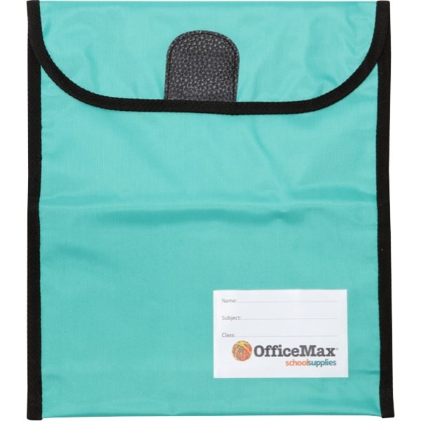 OfficeMax Journal Bag Medium Hook & Loop Fastener 270x310mm Teal OfficeMax MySchool