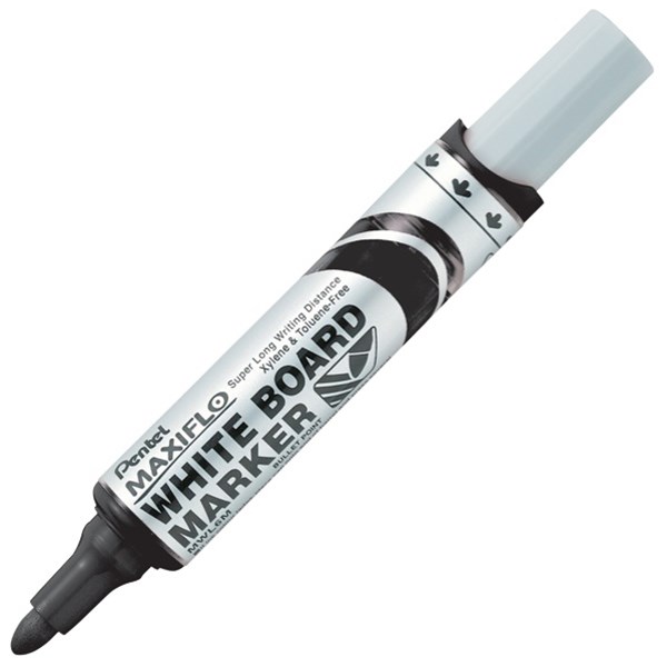 Pentel Maxiflo Black Whiteboard Marker Bullet Tip OfficeMax MySchool