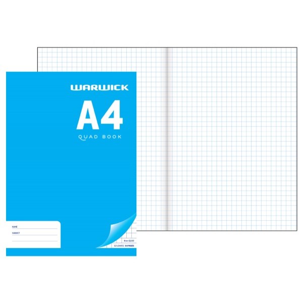 Warwick A4 Maths Exercise Book 8mm Graph 32 Leaves OfficeMax MySchool