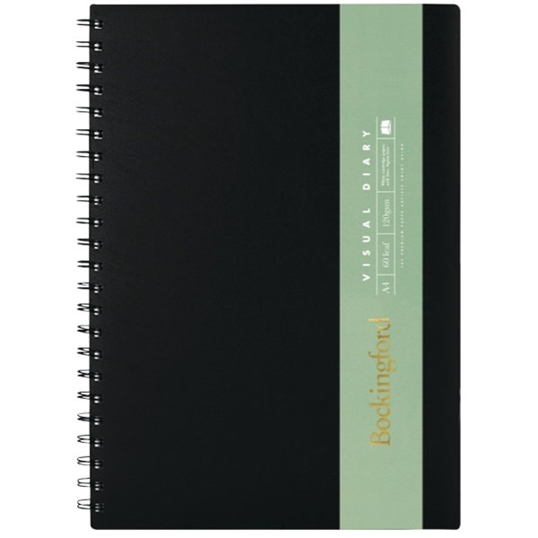 Bockingford A4 Spiral Visual Diary 60 Leaves 120gsm White Paper