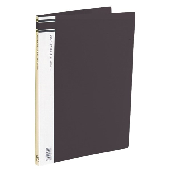 FM A4 Display Book 20 Pocket Black OfficeMax MySchool