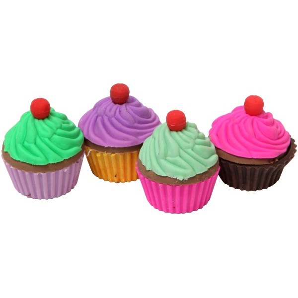 Mini Cake Erasers, Assorted Colours, Pack of 4 OfficeMax MySchool