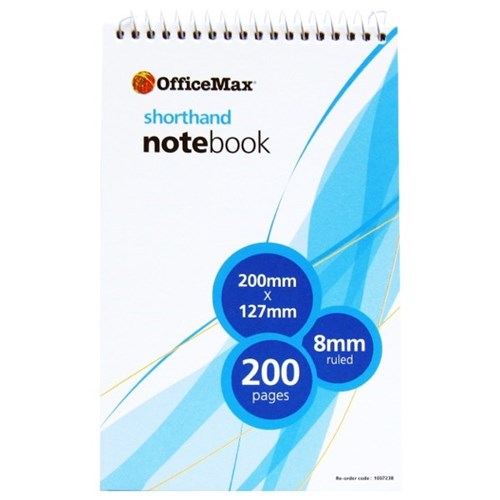 OfficeMax Shorthand Notebook Top Opening 200 Pages OfficeMax MySchool