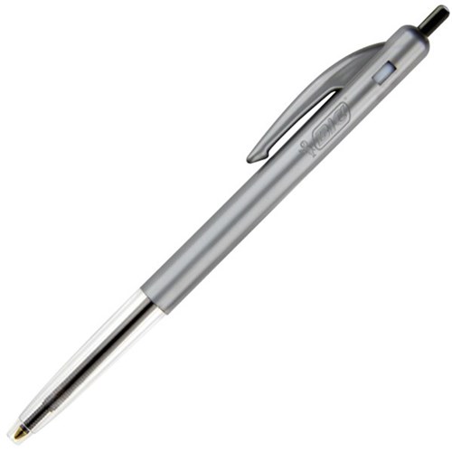 BIC Clic Black Retractable Ballpoint Pen 1.0mm Medium Tip