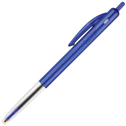 BIC Clic Blue Retractable Ballpoint Pen Medium Tip