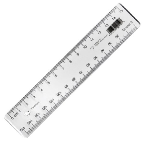 Taurus Plastic Ruler 15cm Clear