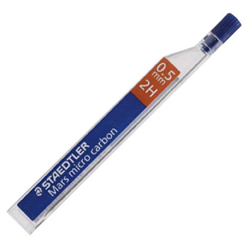 Staedtler Mars Micro Carbon 250 2H Pencil Leads 0.5mm, Pack of 12
