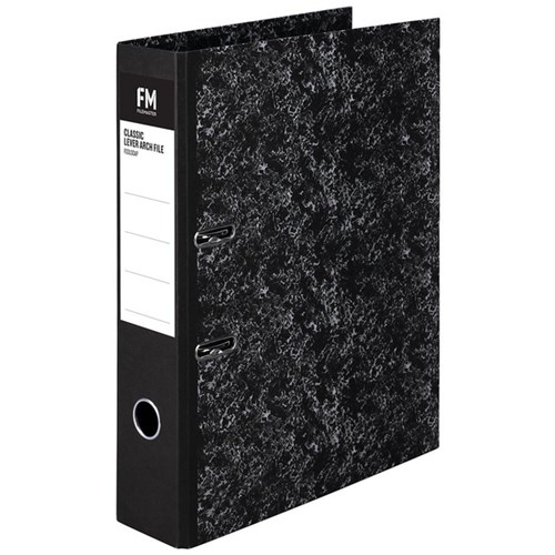 FM Classic Lever Arch File Foolscap Mottled Black