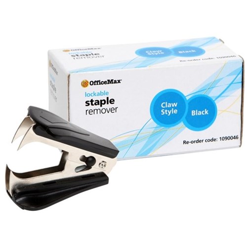 OfficeMax Lockable Staple Remover Claw Style Black