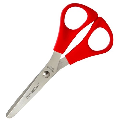 OfficeMax Blunt End Kids Scissors 130mm Red