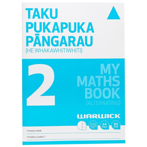 Warwick My Maths Book 2 7mm Quad Alternating Pages 32 Leaves