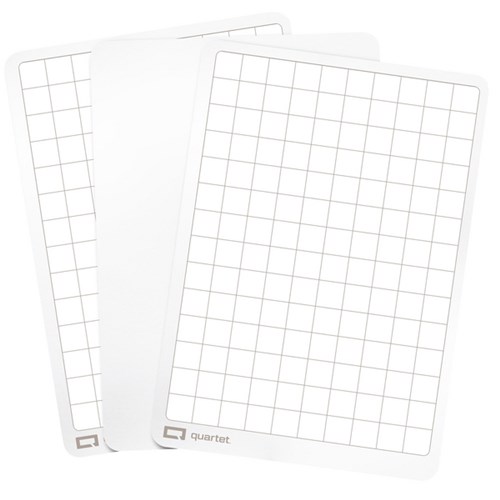 Quartet Flex Whiteboard Double Sided Plain/Grid A4, Pack of 30