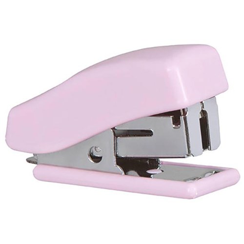 Marbig Mini Stapler With Staples Pastel Pink