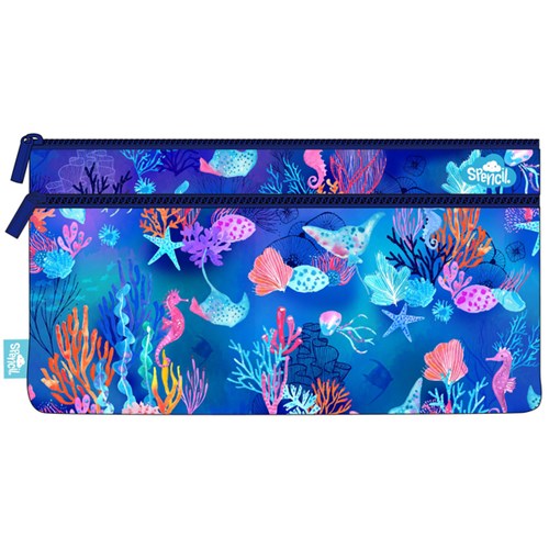 Spencil Flat Pencil Case Coral Garden
