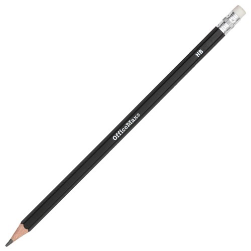 OfficeMax HB Lead Pencils with Eraser Tips, Pack of 12