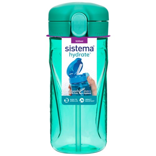 Sistema Quick Flip Drink Bottle 520ml Assorted Colours
