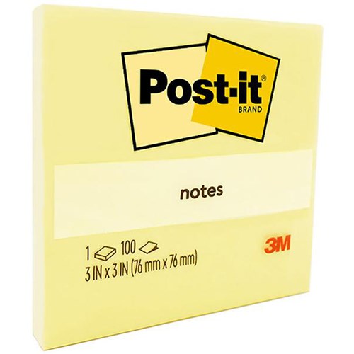 Post-it  Notes 654 76x76mm Yellow