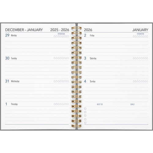 Collins A53 Diary A5 Week To View 2026 Enviro Assorted Colours