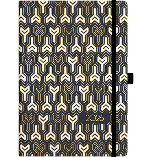 Collins A53 Diary A5 Week To View 2026 Foil Geometric Assorted Designs