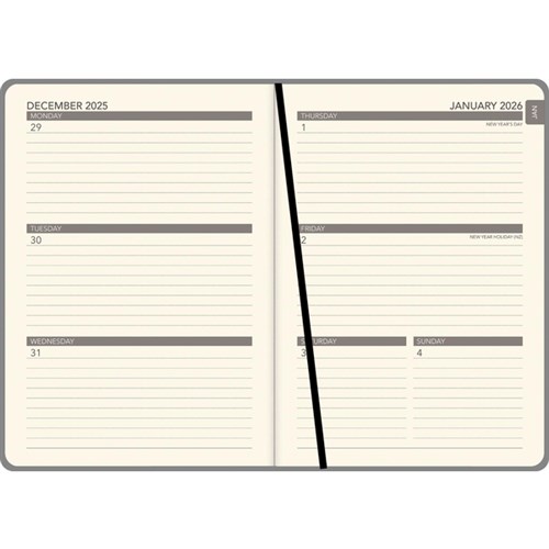 Collins A53 Executive Diary A5 Week To View 2026 Grey