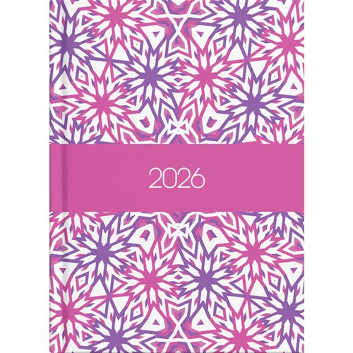 Collins A53 Diary A5 Week to View 2026 Kaleidoscope Assorted Designs