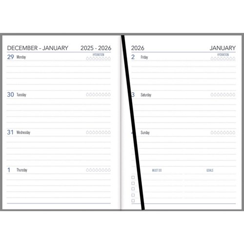 Collins A53 Diary A5 Week to View 2026 Kaleidoscope Assorted Designs