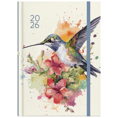 Collins A51 Diary A5 Day Per Page 2026 Tropical Bird