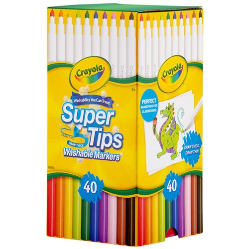 Crayola Supertips Markers, Pack of 40