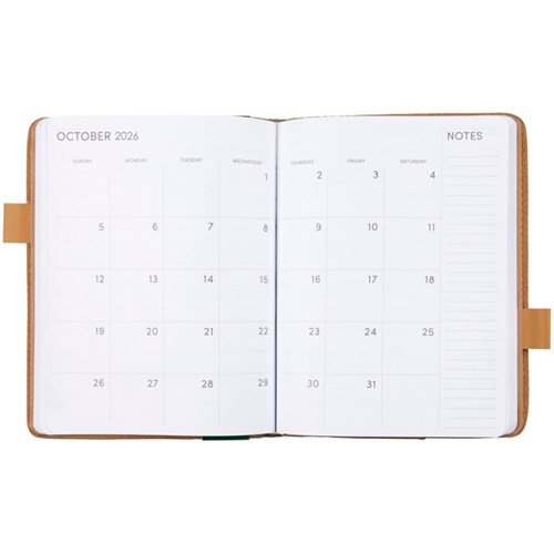 Cumberland Belrose A5 Diary Week To View 2026 Natural