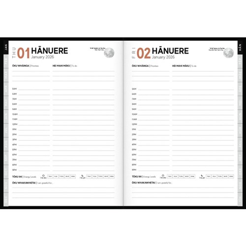 Tuhi A41 Bilingual Diary A4 Day Per Page R taka 2026 Rangi