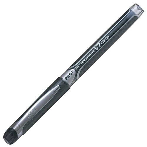 Pilot V7 Hi Tech Grip Black Rollerball Pen 0.7mm Fine Tip