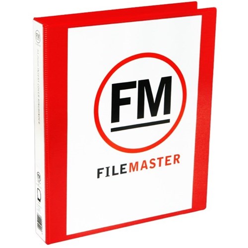 FM Overlay Ringbinder A4 38mm 2 Ring Red
