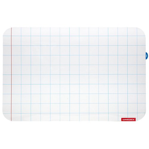 Warwick Magnetic Whiteboard Sheet Maths Grid 300x200mm