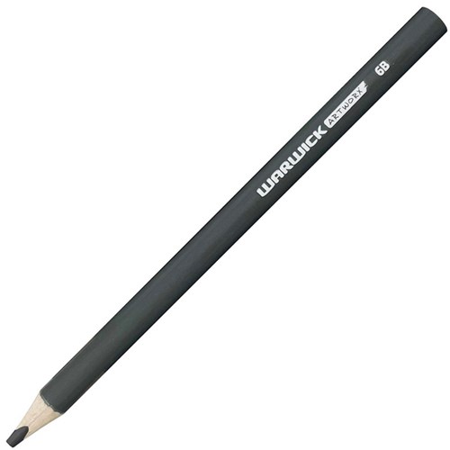 Warwick Artworx Jumbo Tri Barrel 6B Pencils, Pack of 12