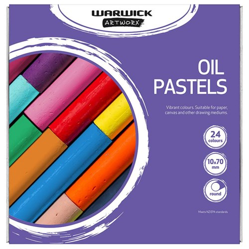 Warwick Artworx Oil Pastels Assorted Colours, Pack of 24