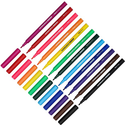 Warwick Artworx Felt Tip Pens Assorted Colours, Pack of 12