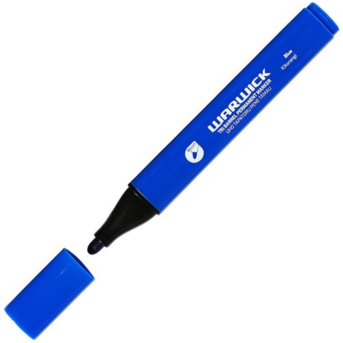 Warwick Tri Barrel Permanent Marker Bullet Tip Blue